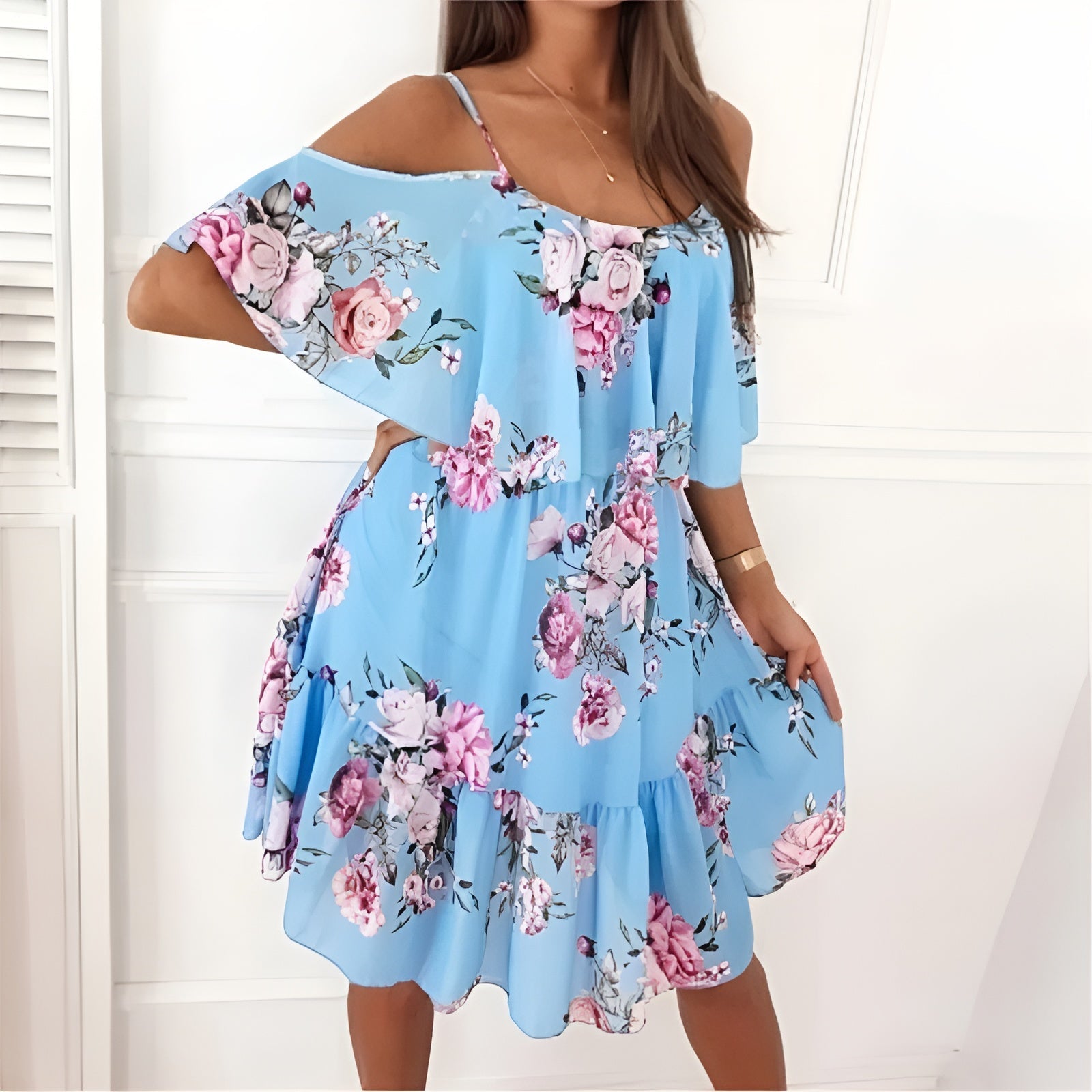 BERRY | ELEGANT BLOMMIG KLÄNNING