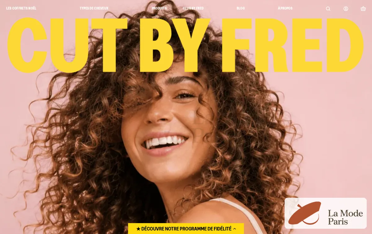 Capture : Site officiel CUT BY FRED | Expert du cheveu naturel